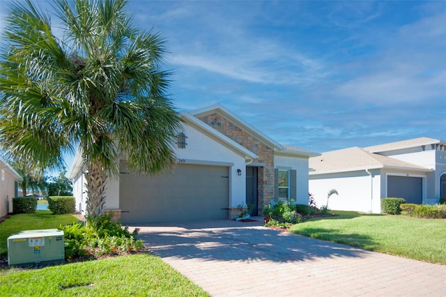 view of front of house with a front yard