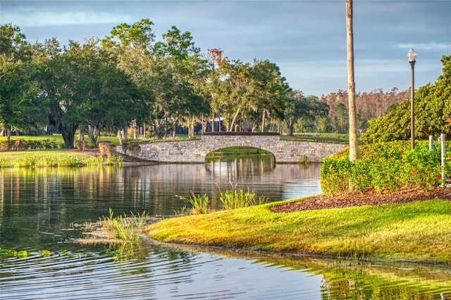 view of water feature