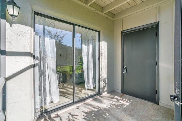 view of doorway to property