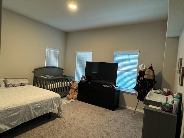 bedroom with carpet floors