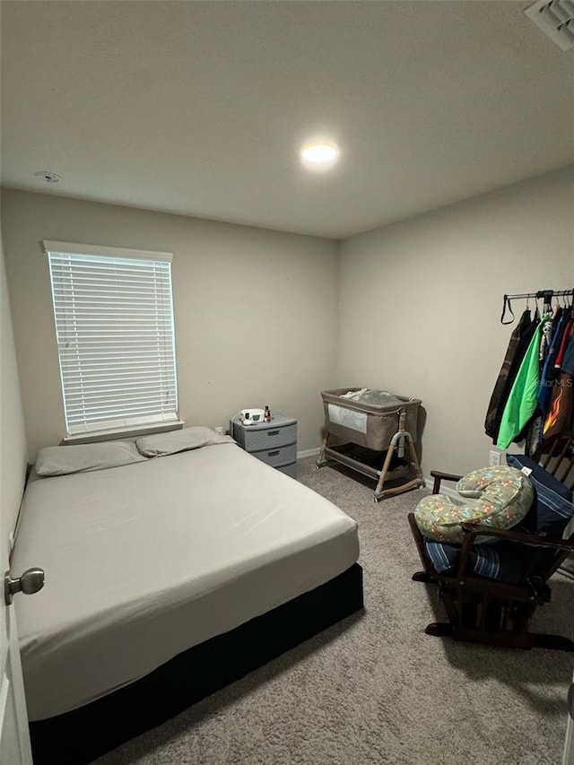 view of carpeted bedroom