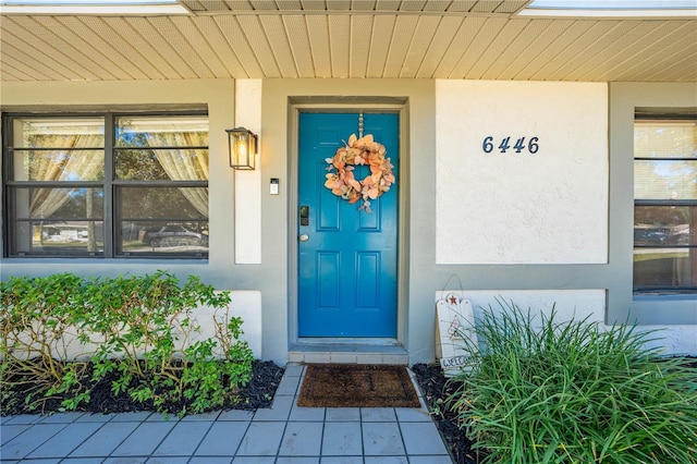 view of doorway to property