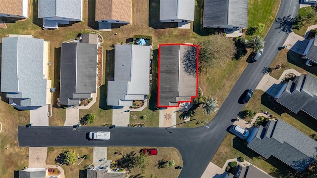 5846 Greenbriar Ct, Zephyrhills, FL 33542 - aerial perspective of suburban area with property boundaries highlighted