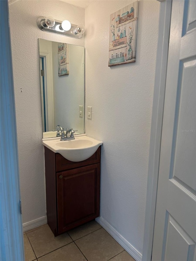 bathroom featuring vanity and tile patterned floors