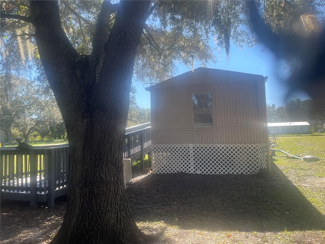 exterior space with a wooden deck