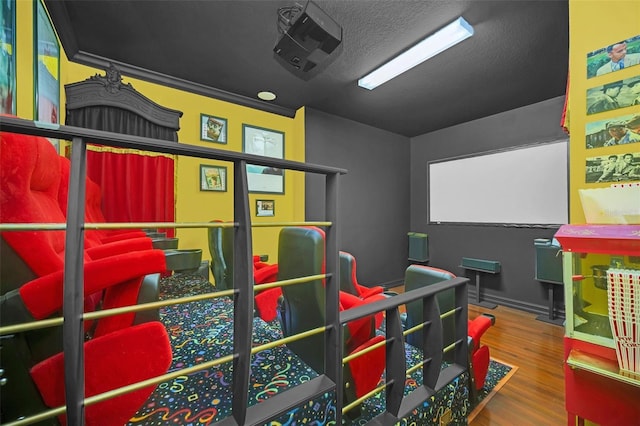 1233 Aquila Loop, Celebration, FL 34747 - cinema featuring wood finished floors and a textured ceiling