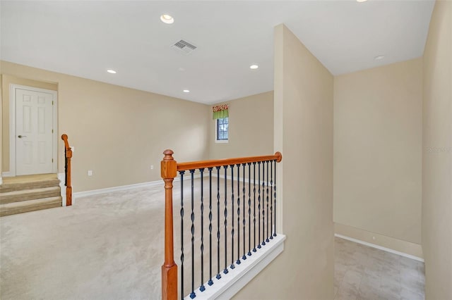 1233 Aquila Loop, Celebration, FL 34747 - hallway featuring an upstairs landing, baseboards, and recessed lighting