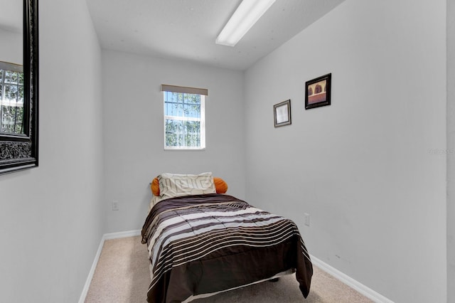 bedroom featuring carpet