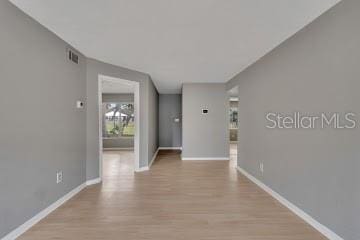 hall featuring light hardwood / wood-style flooring