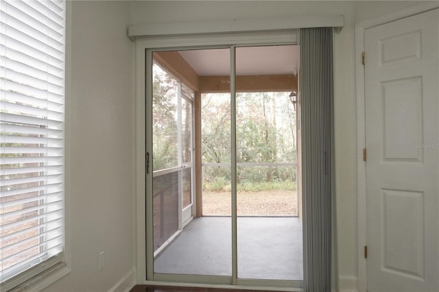 doorway with a wealth of natural light