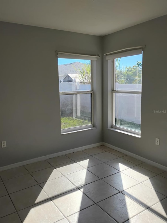 view of tiled empty room