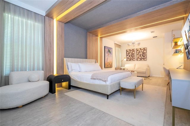 bedroom featuring hardwood / wood-style flooring