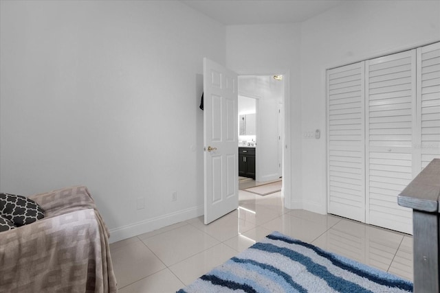 view of tiled bedroom