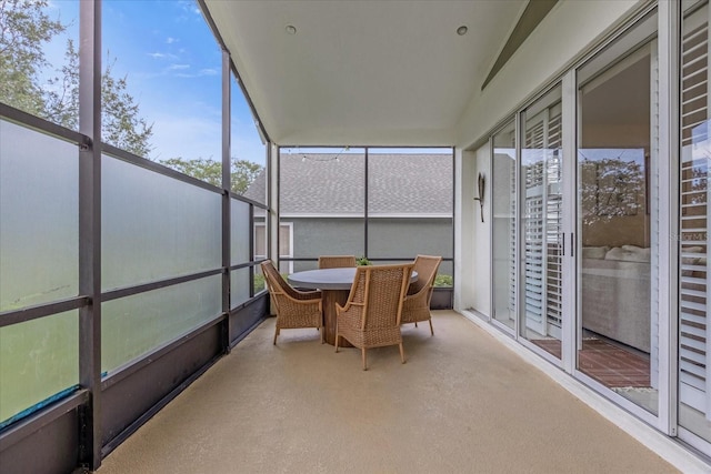 sunroom with a healthy amount of sunlight