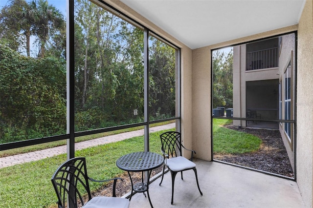 view of sunroom