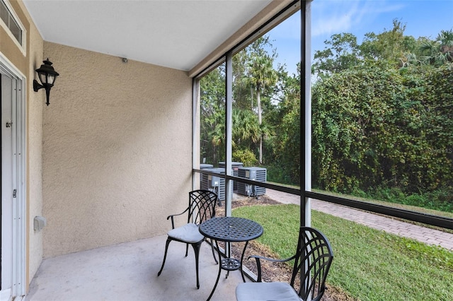 view of sunroom