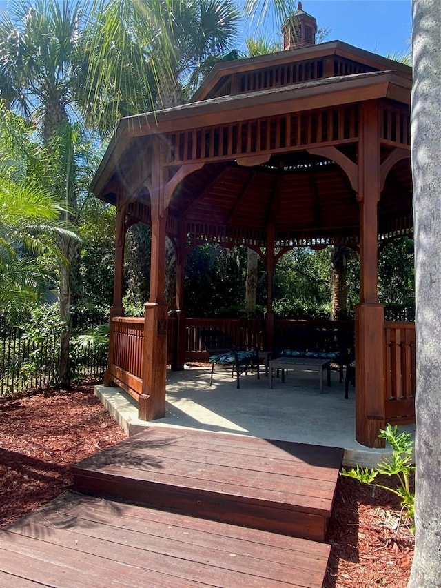 view of property's community with a gazebo