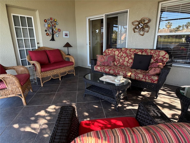 view of patio with an outdoor hangout area