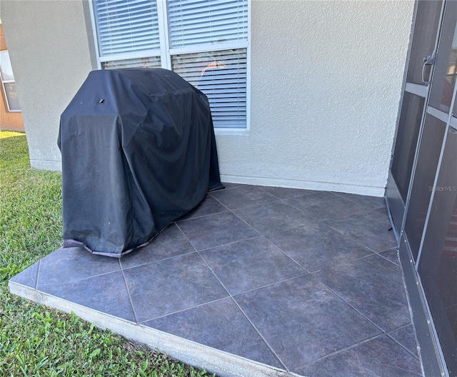 view of patio featuring area for grilling