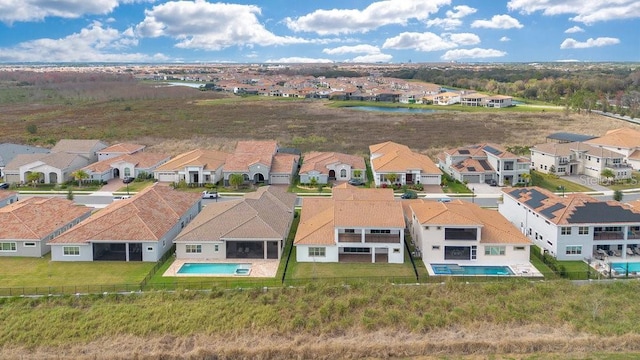 drone / aerial view featuring a residential view