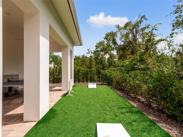 view of yard featuring a patio