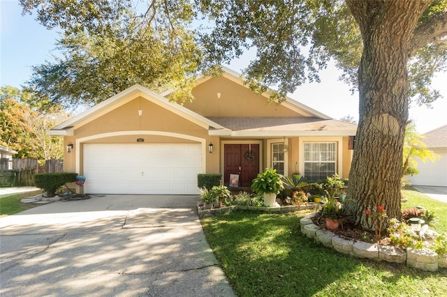 ranch-style house with a garage