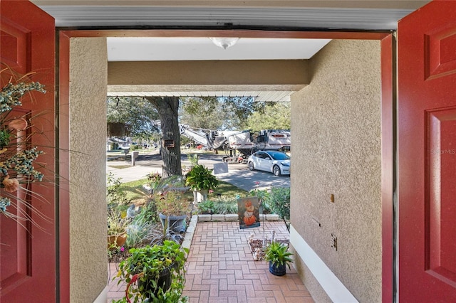 view of patio with a porch