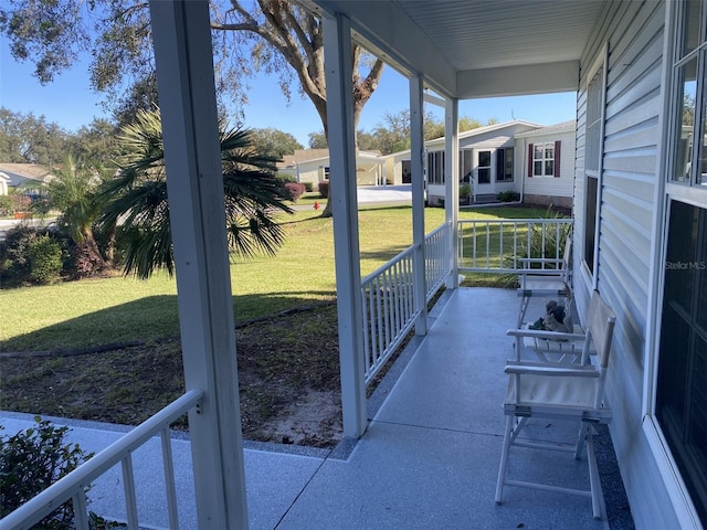 view of patio / terrace with a porch