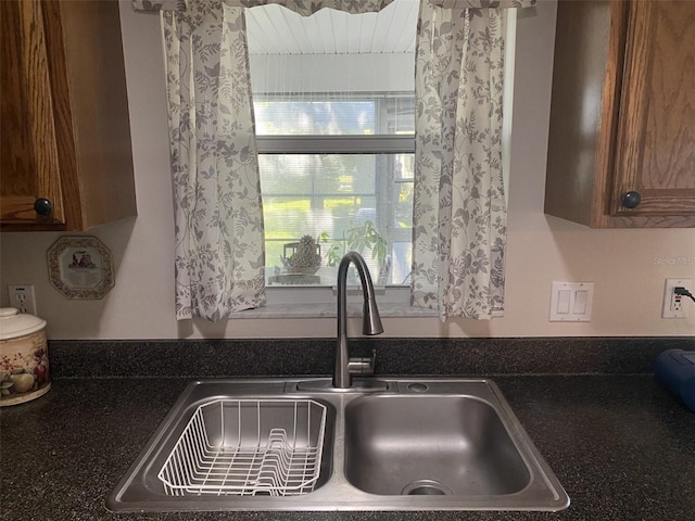 interior details featuring sink