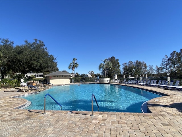 view of pool with a patio area