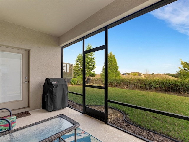 view of sunroom / solarium