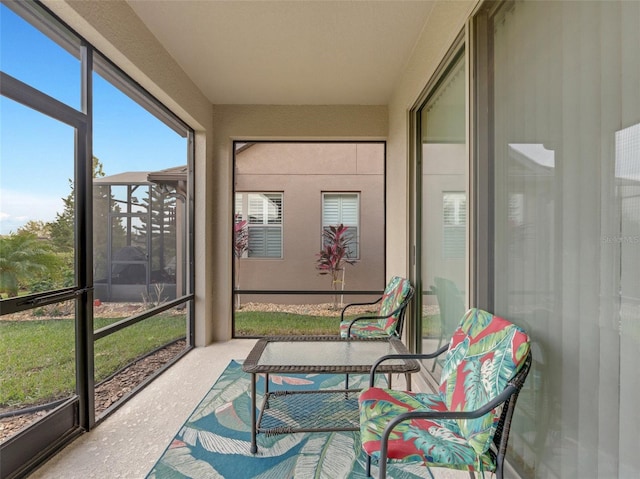 view of sunroom