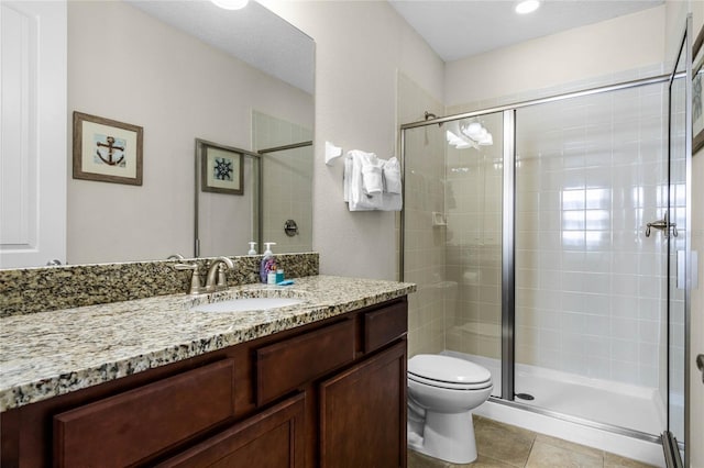 7639 Wilmington Loop, Kissimmee, FL 34747 - bathroom with vanity, a shower stall, and tile patterned flooring