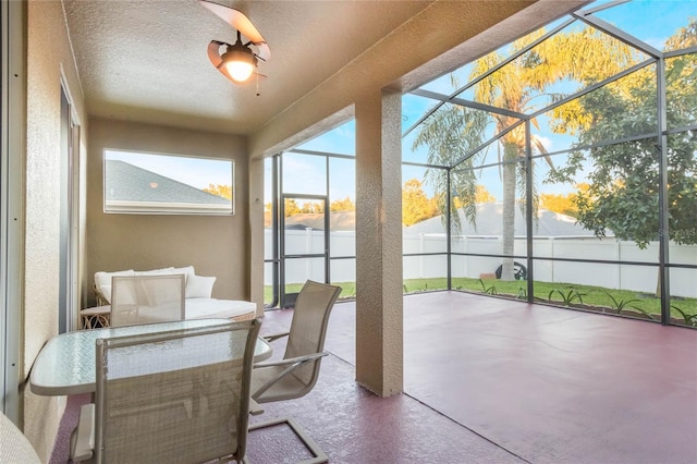 view of sunroom