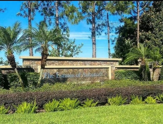 view of community sign