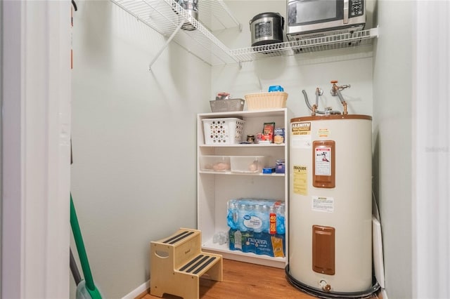 interior space with electric water heater