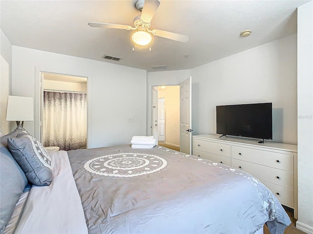 bedroom with ceiling fan