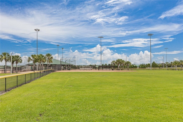 view of home's community with a yard