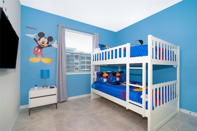 view of tiled bedroom