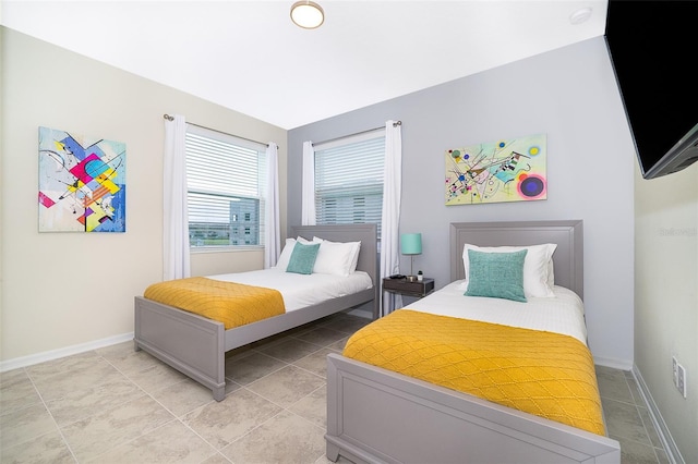 view of tiled bedroom