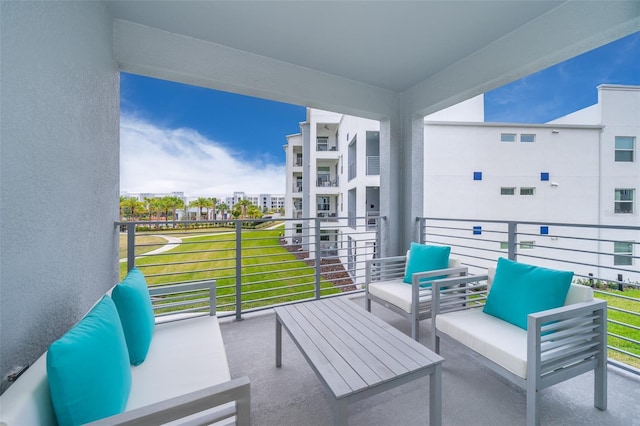 balcony with an outdoor hangout area