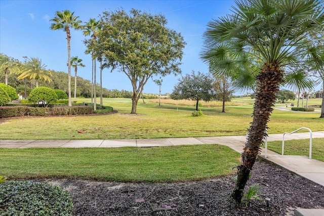 view of home's community featuring a lawn