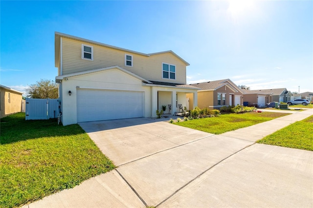 view of front property featuring a front yard