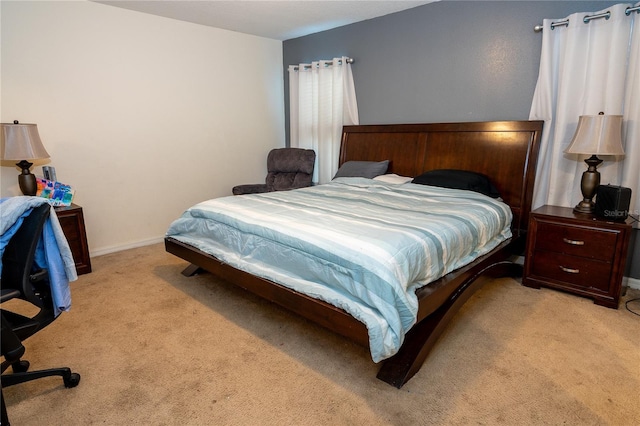 view of carpeted bedroom