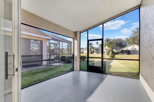 view of sunroom