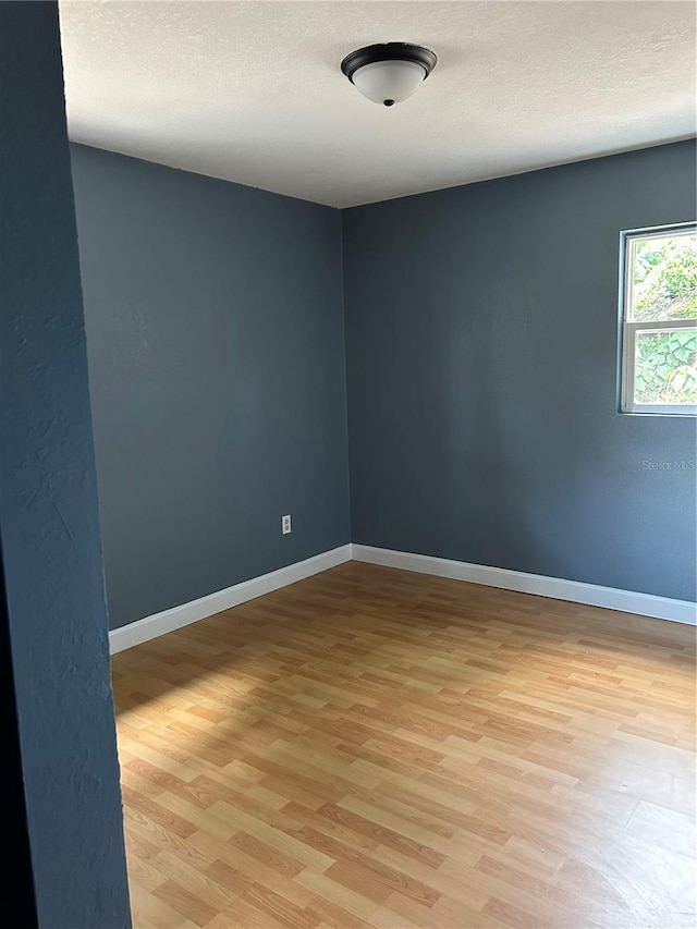 empty room with light hardwood / wood-style floors