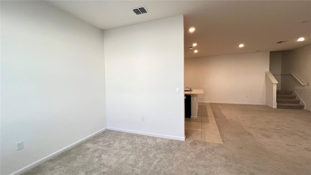 view of carpeted empty room