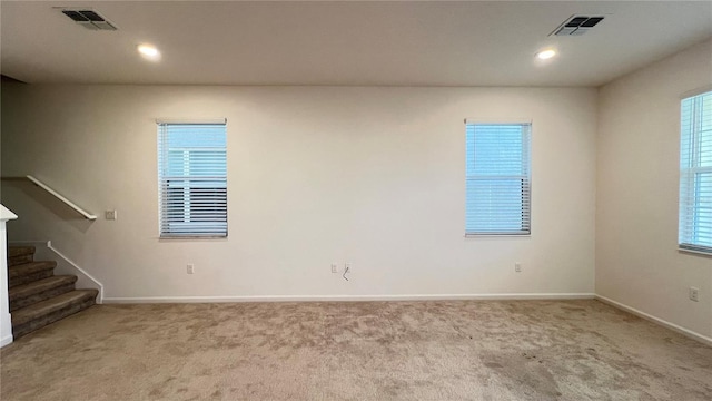 view of carpeted spare room