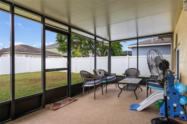 view of sunroom / solarium