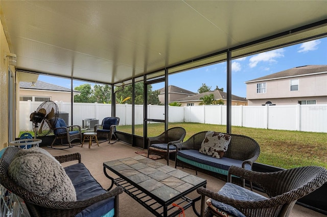 sunroom / solarium with plenty of natural light